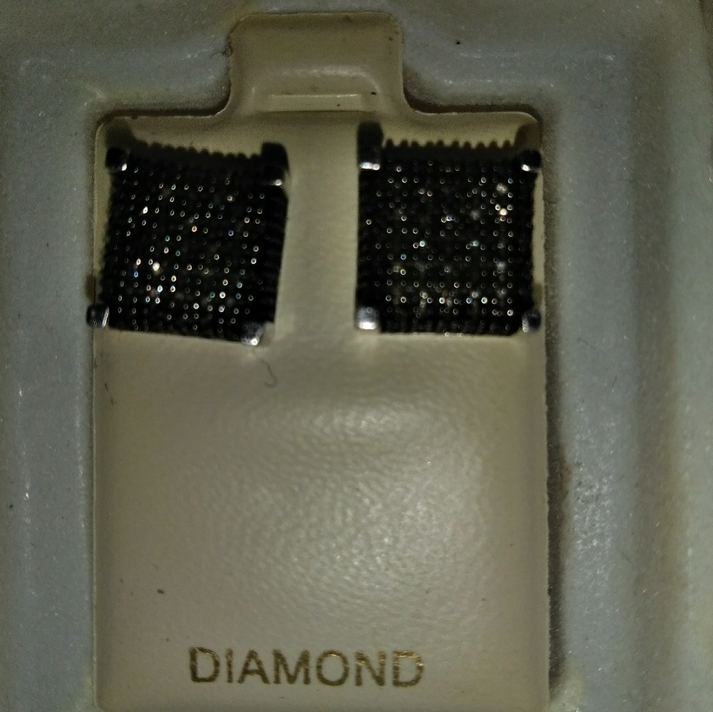 Black diamond earrings